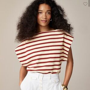 NWT J. Crew Boatneck Muscle T-shirt in Mariner Cotton L